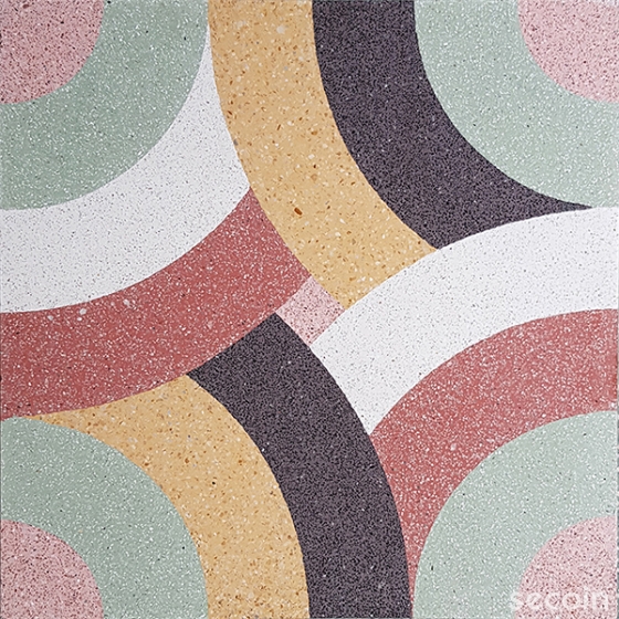 Encaustic terrazzo TE6-647- 2